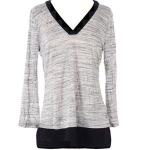 Calvin Klein Heather Gray V-Neck Top
